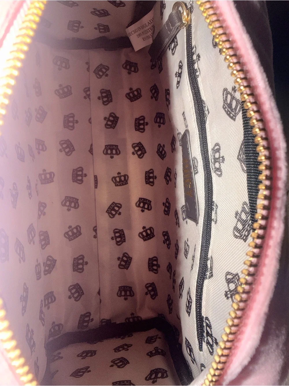 Juicy Couture Retro Chic Bowler Style Purse in Flamingo/Chocolate NEW